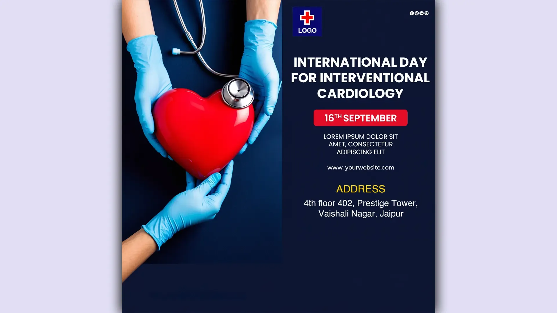 Promote Interventional Cardiology Day with Custom Instagram Post Design